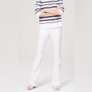 loft white flared jeans
